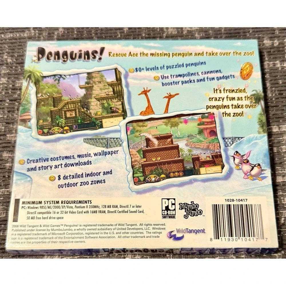 MumboJumbo Penguins! PC CD-ROM Game Everyone Excellent Puzzle WildTangent